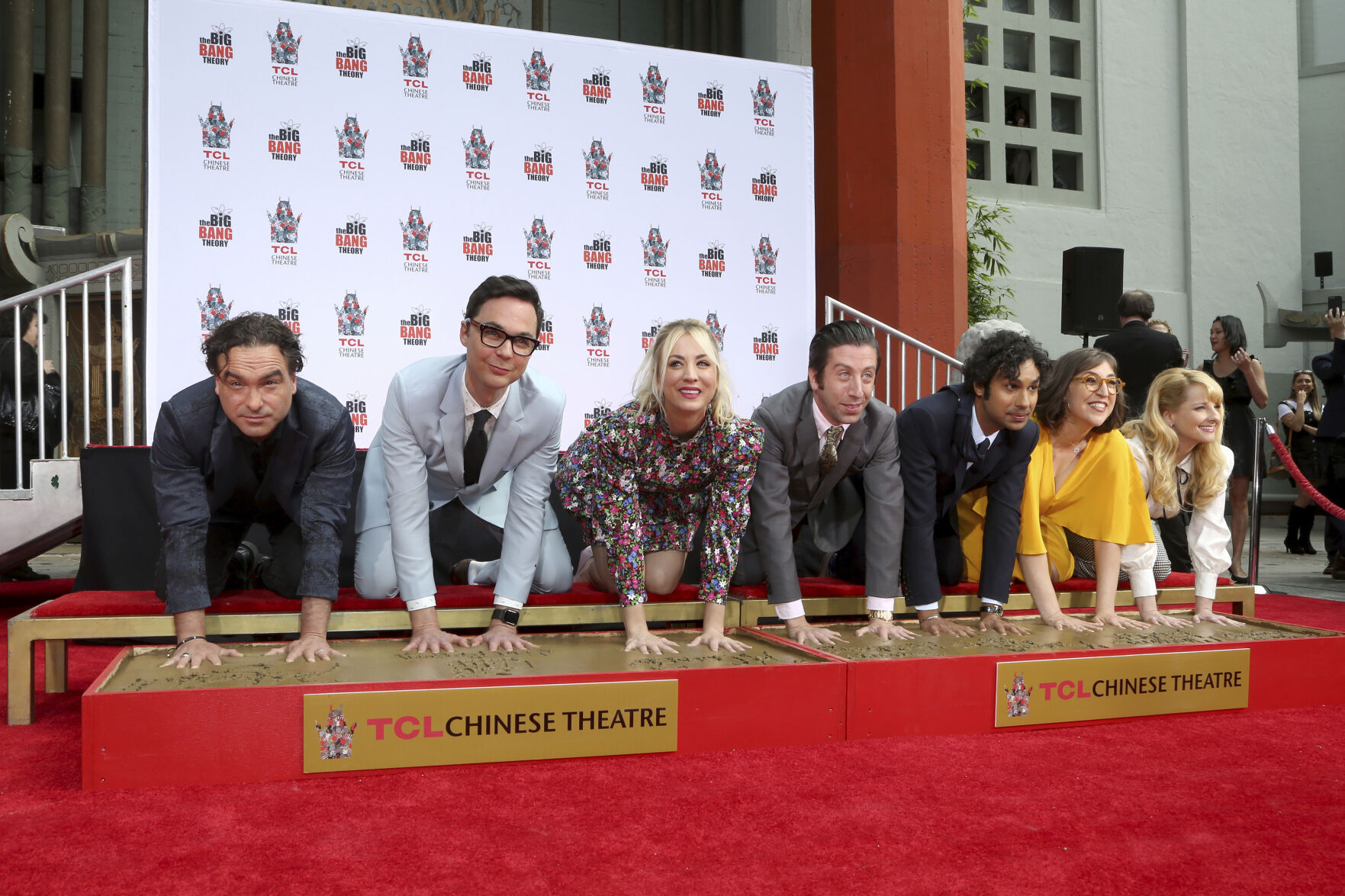 The Cast of "The Big Bang Theory" Hand and Footprint Ceremony